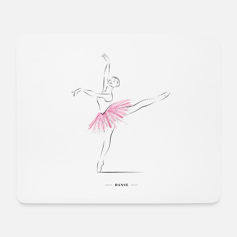 Balletttänzer - Mousepad (Querformat) - Weiß