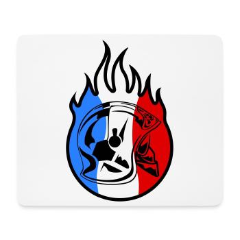 casque sp flamme 3b - Tapis de souris (format paysage) - blanc - Devant