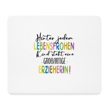 Erzieherin Poster 2 3 DE - Mousepad (Querformat) - Weiß - Vorne