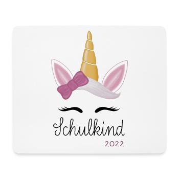 Einhorn Schulkind 2022 - Mousepad (Querformat) - Weiß - Vorne