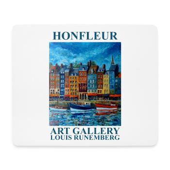 POSTER HONFLEUR ART GALLERY Louis RUNEMBERG © - Mouse Pad (horizontal) - white - Front