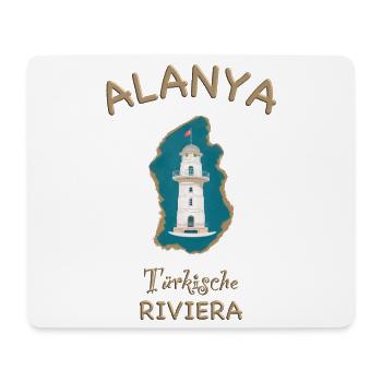 Alanya , Leuchtturm, Türkische Riviera - Mousepad (Querformat) - Weiß - Vorne