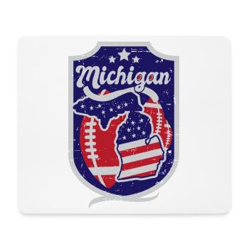 Michigan Football - Mousepad (Querformat) - Weiß - Vorne