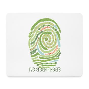Empreinte digitale du jardin - Tapis de souris (format paysage) - blanc - Devant