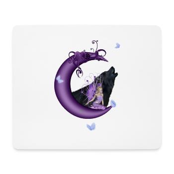 Fee auf dem Mond - Mousepad (Querformat) - Weiß - Vorne
