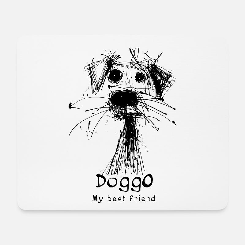 Doggo - Mein bester Freund - Mousepad (Querformat) - Weiß
