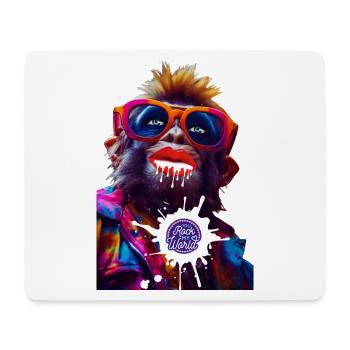 Du rockst meine Welt - Mousepad (Querformat) - Weiß - Vorne
