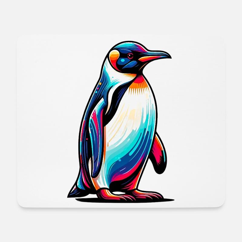 Pinguin - Mousepad (Querformat) - Weiß