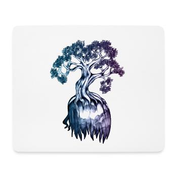 Arbre symbolique – Illustration de la force intérieure - Tapis de souris (format paysage) - blanc - Devant