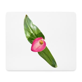 Fleur de Calla Rose - Tapis de souris (format paysage) - blanc - Devant