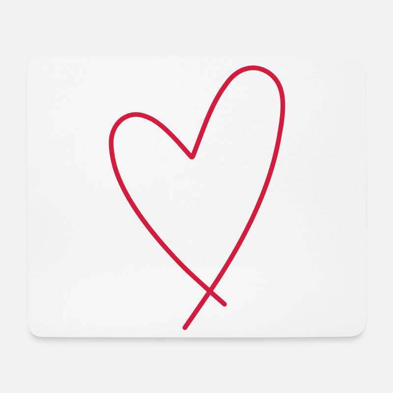 Herz Symbol - Mousepad (Querformat) - Weiß