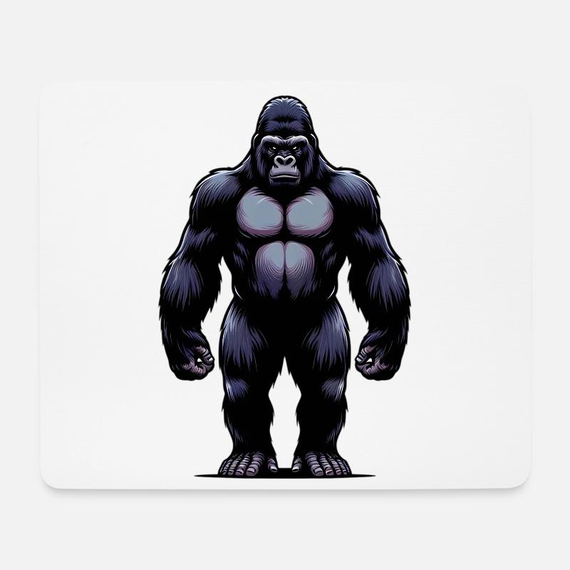 Gorilla - Mousepad (Querformat) - Weiß