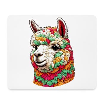 Alpaga - Tapis de souris (format paysage) - blanc - Devant