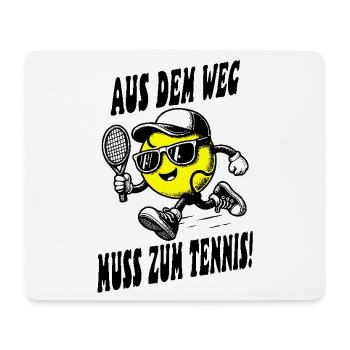 Tennis Kinder Shirt Spruch Cartoon - Mousepad (Querformat) - Weiß - Vorne
