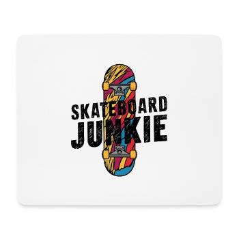 Accro du skateboard - Tapis de souris (format paysage) - blanc - Devant