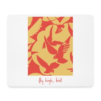 Fly High Bird - Graphique abstrait d’oiseau en mouvement - Tapis de souris (format paysage) - blanc - Devant