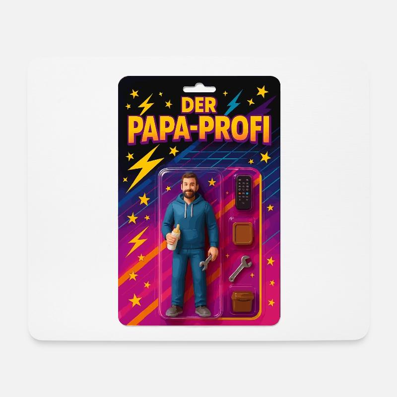 Der Papa-Profi - Mousepad (Querformat) - Weiß