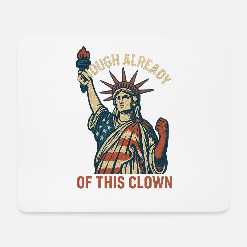 Genug von diesem Clown - Mousepad (Querformat) - Weiß