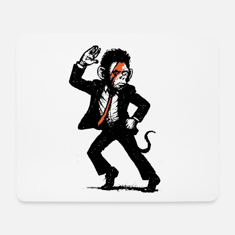 The monkey dance - Mouse Pad (horizontal) - white