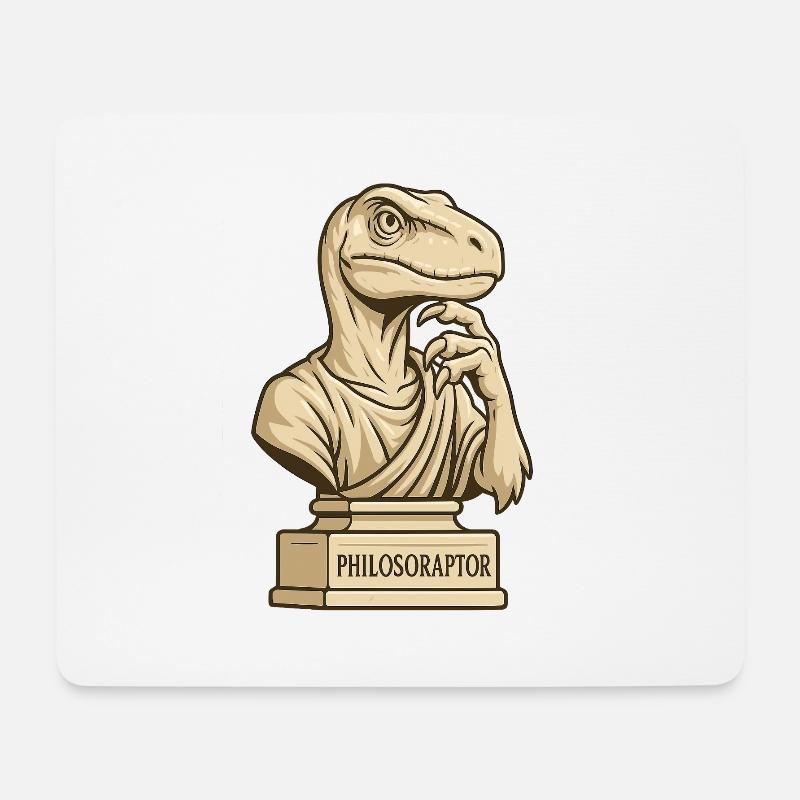 Philosoraptor - Mousepad (Querformat) - Weiß
