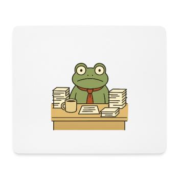 Business Frog - Mouse Pad (horizontal) - white - Front