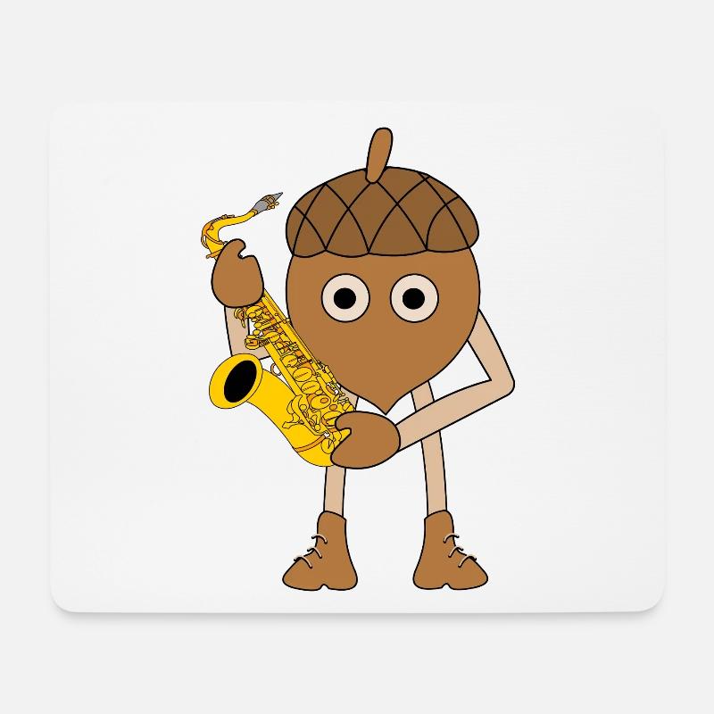 Saxophone Nut - Mouse Pad (horizontal) - white