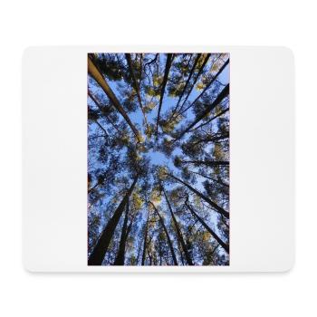 Entre le ciel et la cime des arbres – un regard vers le haut - Tapis de souris (format paysage) - blanc - Devant