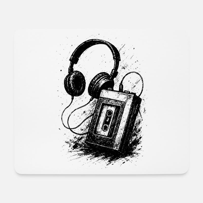 Analoger Klang - Mousepad (Querformat) - Weiß