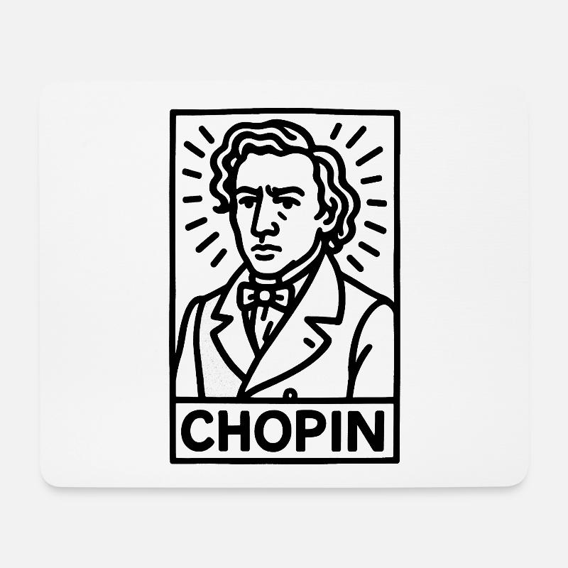Frédéric Chopin - Mouse Pad (horizontal) - white