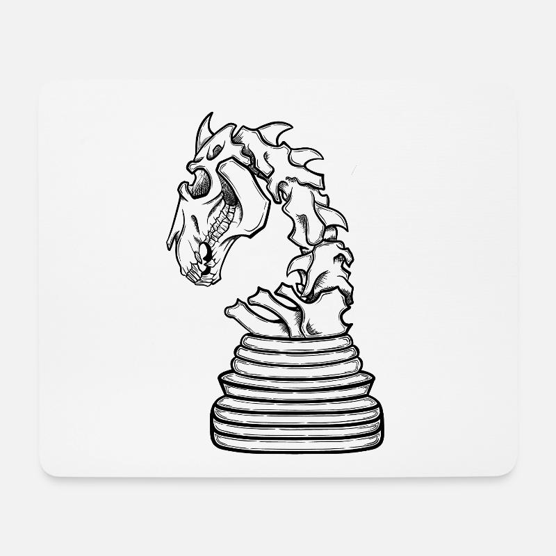 Skelettspringer - Mousepad (Querformat) - Weiß