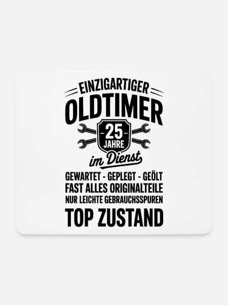 25 Jahre Jubiläum Mitarbeiter - Mousepad (Querformat) - Weiß