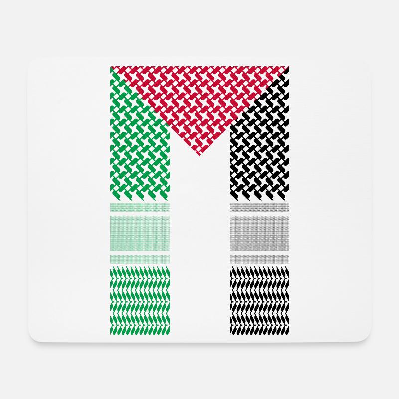 Palästinensische Flagge - Mousepad (Querformat) - Weiß
