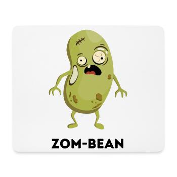 Funny Halloween Pun – Zom-bean - Mouse Pad (horizontal) - white - Front