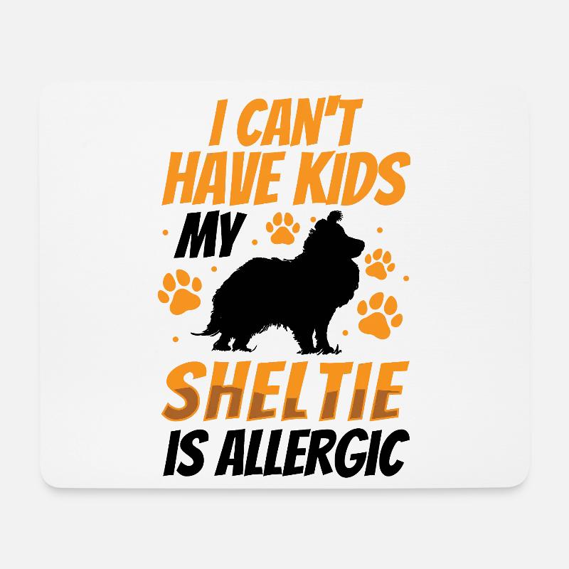Sheltie keine Kinder Shetland Sheepdog - Mousepad (Querformat) - Weiß