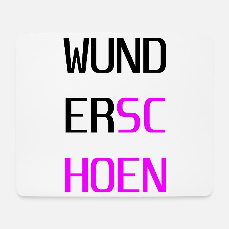 Wunderschoen - Mousepad (Querformat) - Weiß