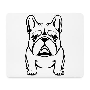 T-shirt cadeau Bulldogs personnalisé - Tapis de souris (format paysage) - blanc - Devant