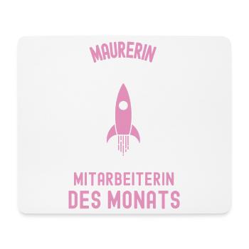 Best Female Bricklayer Employee of the Month Masonry - Mouse Pad (horizontal) - white - Front