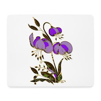 Fleur - Tapis de souris (format paysage) - blanc - Devant