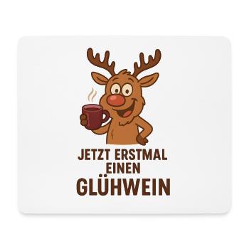 Vin chaud Cerf Rudolph Joyeux Noël Doux - Tapis de souris (format paysage) - blanc - Devant
