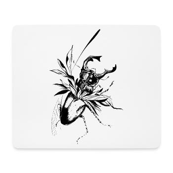 Zwischen Natur und Leben - der Hirschkäfer erwacht - Mousepad (Querformat) - Weiß - Vorne