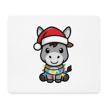 Esel Elfe Xmas Lustiges Weihnachtsgeschen - Mousepad (Querformat) - Weiß - Vorne