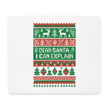 Ugly Christmas Weihnachten Santa - Mouse Pad (horizontal) - white - Front
