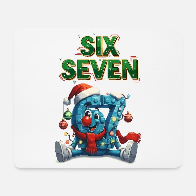 67 Six Seven Weihnachten 6 7 meme - Mousepad (Querformat) - Weiß