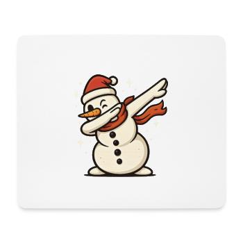 Dabbender Schneemann Dab Snowman - Mousepad (Querformat) - Weiß - Vorne