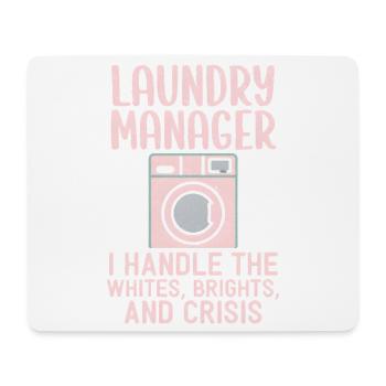Responsable de la machine à laver : crise de la blanchisserie - Tapis de souris (format paysage) - blanc - Devant
