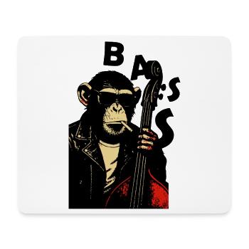 Monkey Bass Rebel - Mousepad (Querformat) - Weiß - Vorne