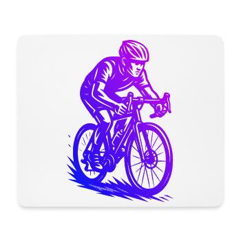 Minimalistisches Roadbike Motiv - Mousepad (Querformat) - Weiß - Vorne