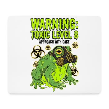 Avertissement : Grenouille toxique de niveau 8 - Tapis de souris (format paysage) - blanc - Devant