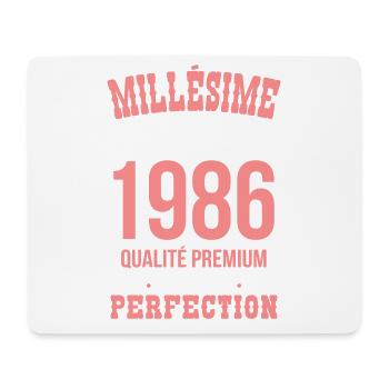1986 – Millésime d’exception – Qualité premium - Tapis de souris (format paysage) - blanc - Devant