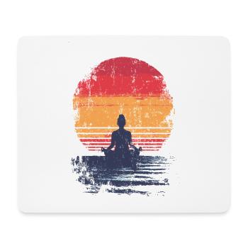 Sonnenuntergang Meditation - Mousepad (Querformat) - Weiß - Vorne